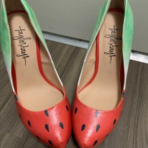 Taylor Says watermelon heels WORN ONCE